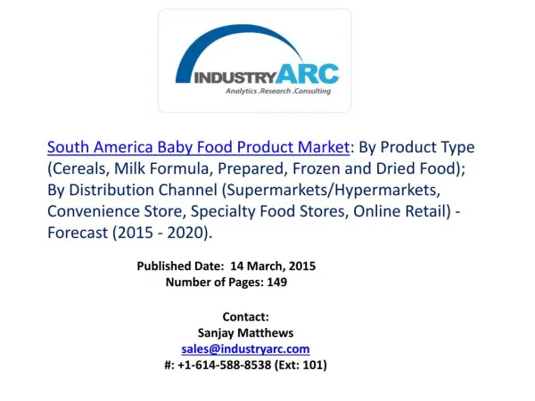 South America Baby Food Product Market Milk formula to witness positive but stagnant growth