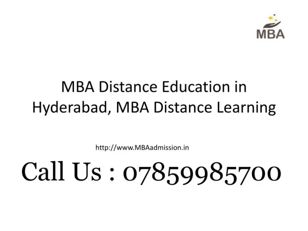 MBA Distance Education in Hyderabad, MBA Distance Learning