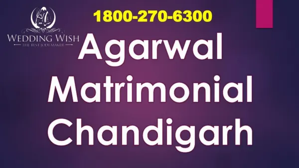Agarwal Matrimonial Chandigarh