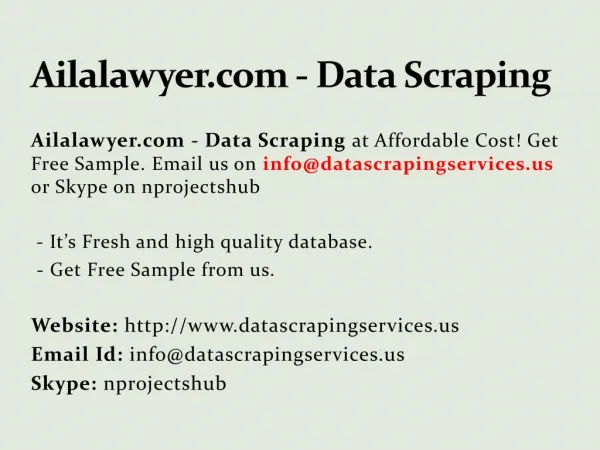 Ailalawyer.com - Data Scraping