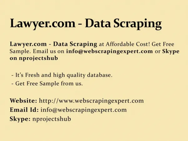 Lawyer.com - Data Scraping