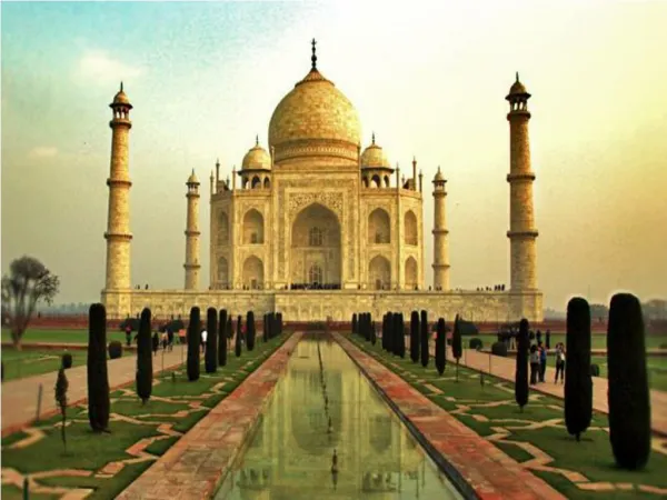 Taj Mahal is an ivory-white marble