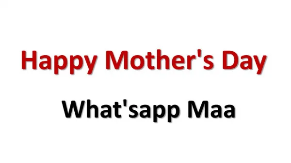 Mothers Day Short Film What'sapp Maa