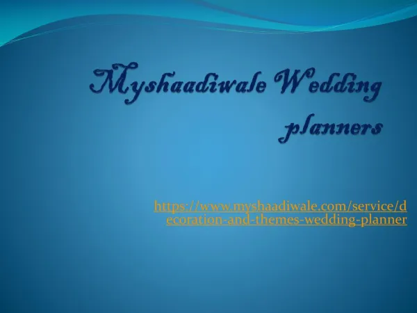 Destination Wedding Planners in India