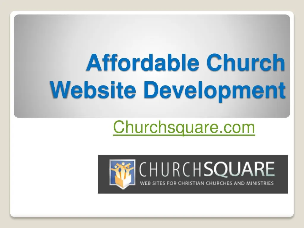affordable church website development