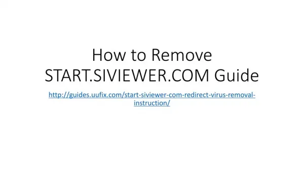 How to remove start.siviewer.com guide