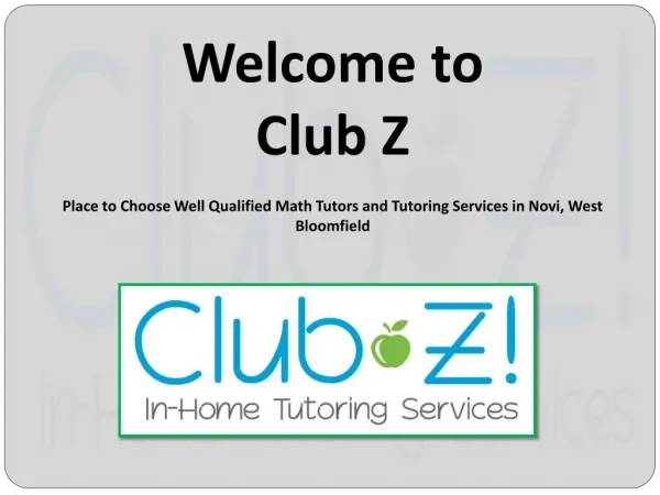 Get In-Home Tutoring Services in Novi | Club-Z
