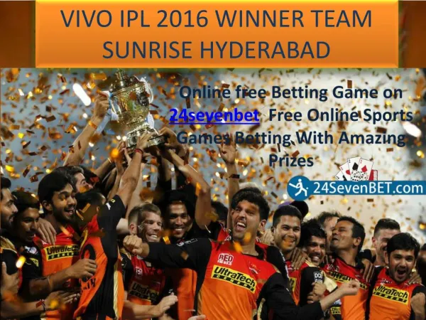 Vivo IPL 2016 Winner Team Hyderabad