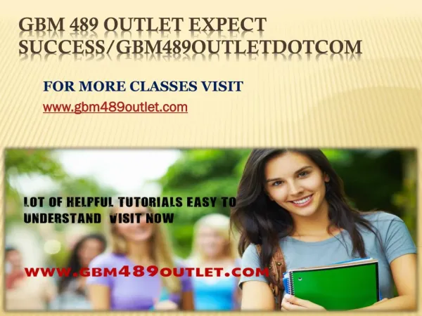 GBM 489 OUTLET Expect Success/gbm489outletdotcom