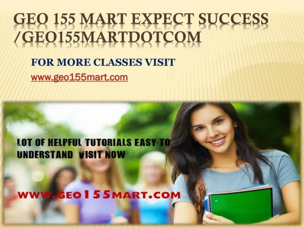 GEO 155 MART Expect Success/geo155martdotcom