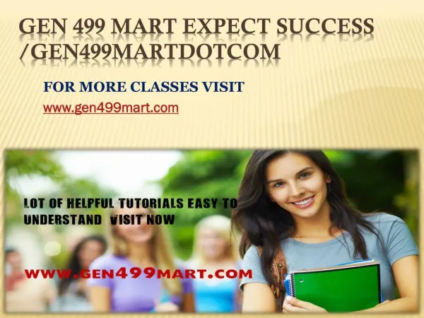 GEN 499 MART Expect Success/gen499martdotcom