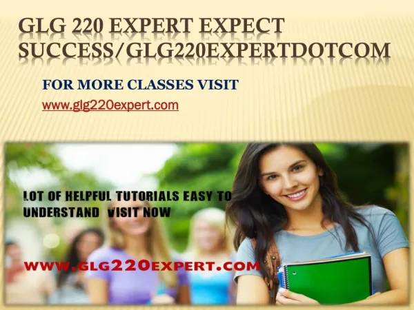 GLG 220 EXPERT Expect Success/glg220expertdotcom