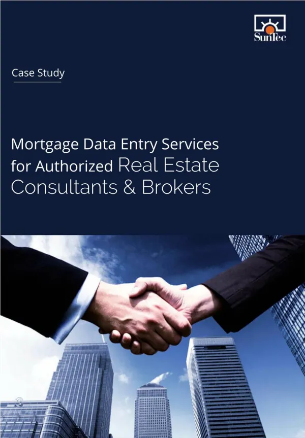 Mortgage Data Entry Services for Authorized Real Estate Consultants & Brokers