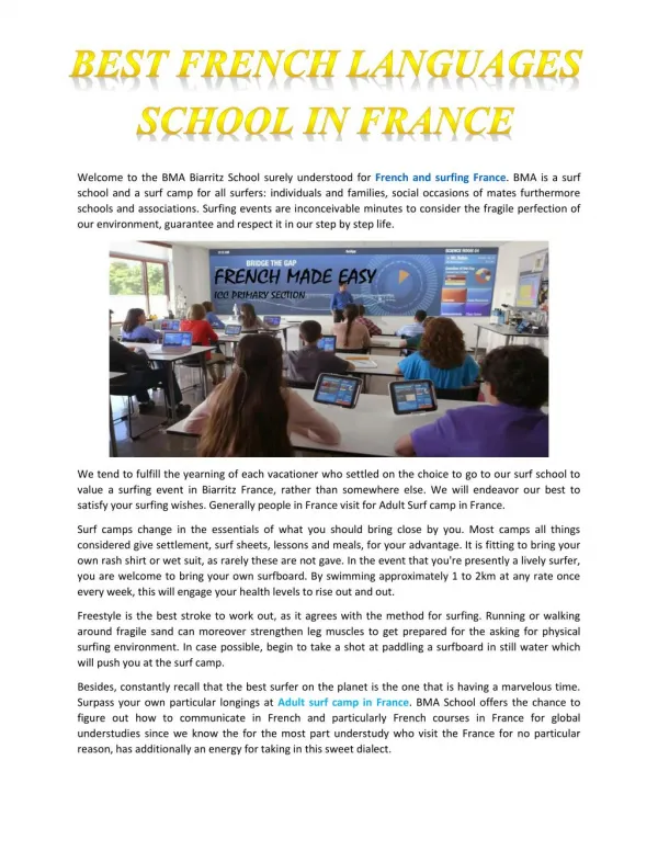 Best French Languages School in France