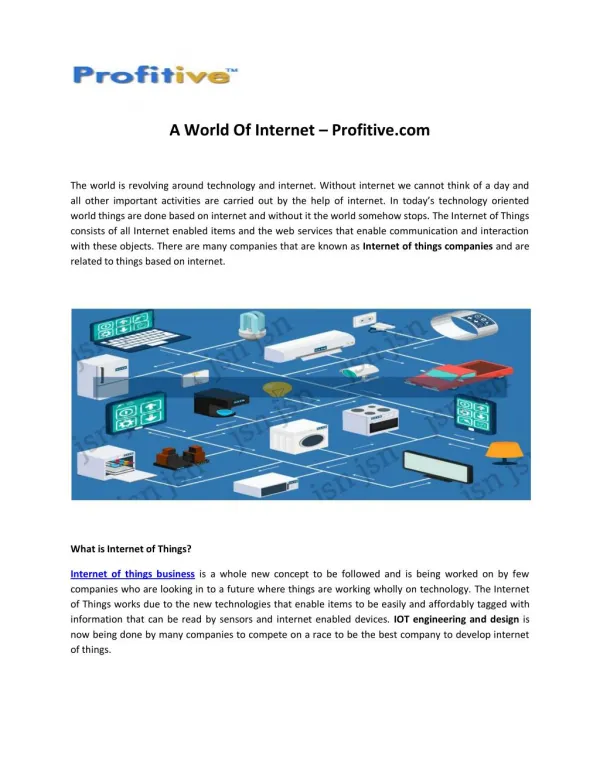 Internet of Things Companies - Profitive
