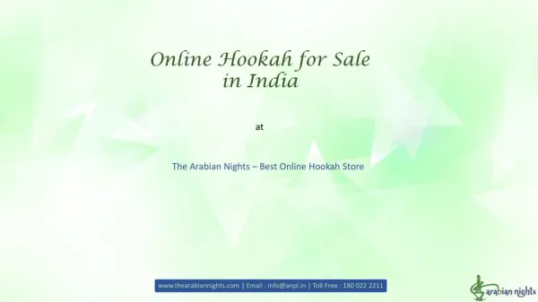Online Hookah for sale in India