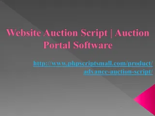 Website Auction Script | Auction Portal Software