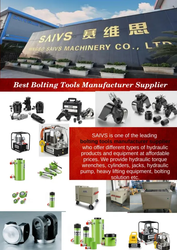 Best Bolting Tools Manufacturer Supplier