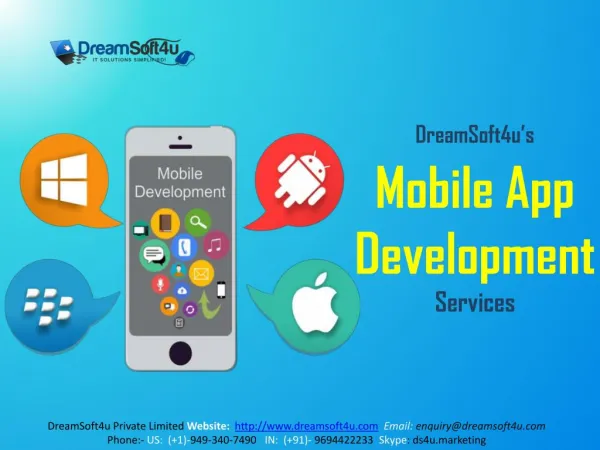 Android iPhone Windows Mobile App Development Services by DreamSoft4u