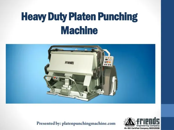 Heavy Duty Platen Punching Machine