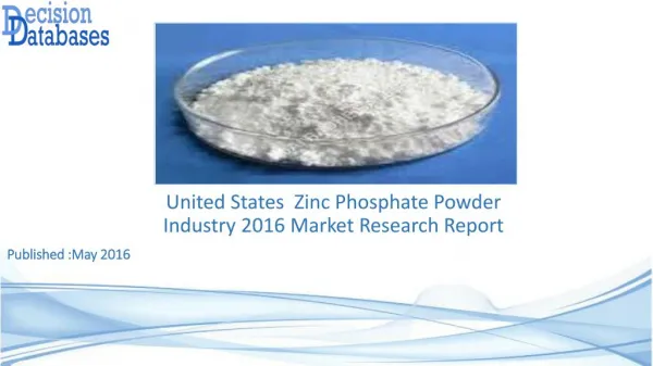 US Zinc Phosphate Powder Market Forecasts to 2021