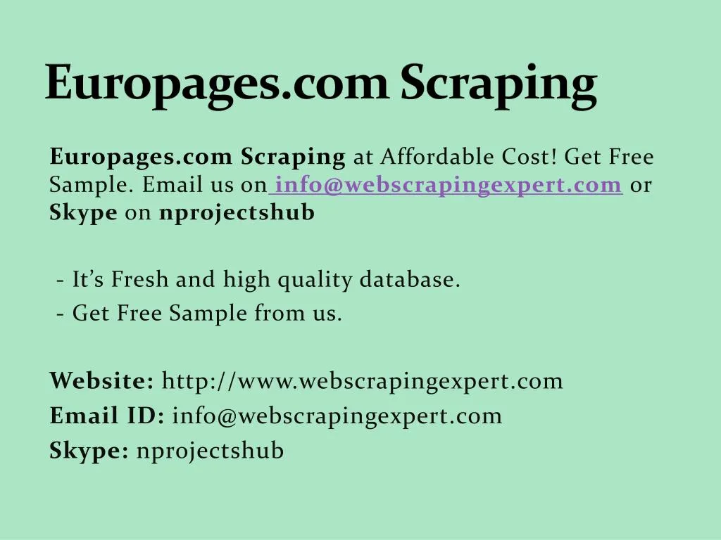 europages com scraping