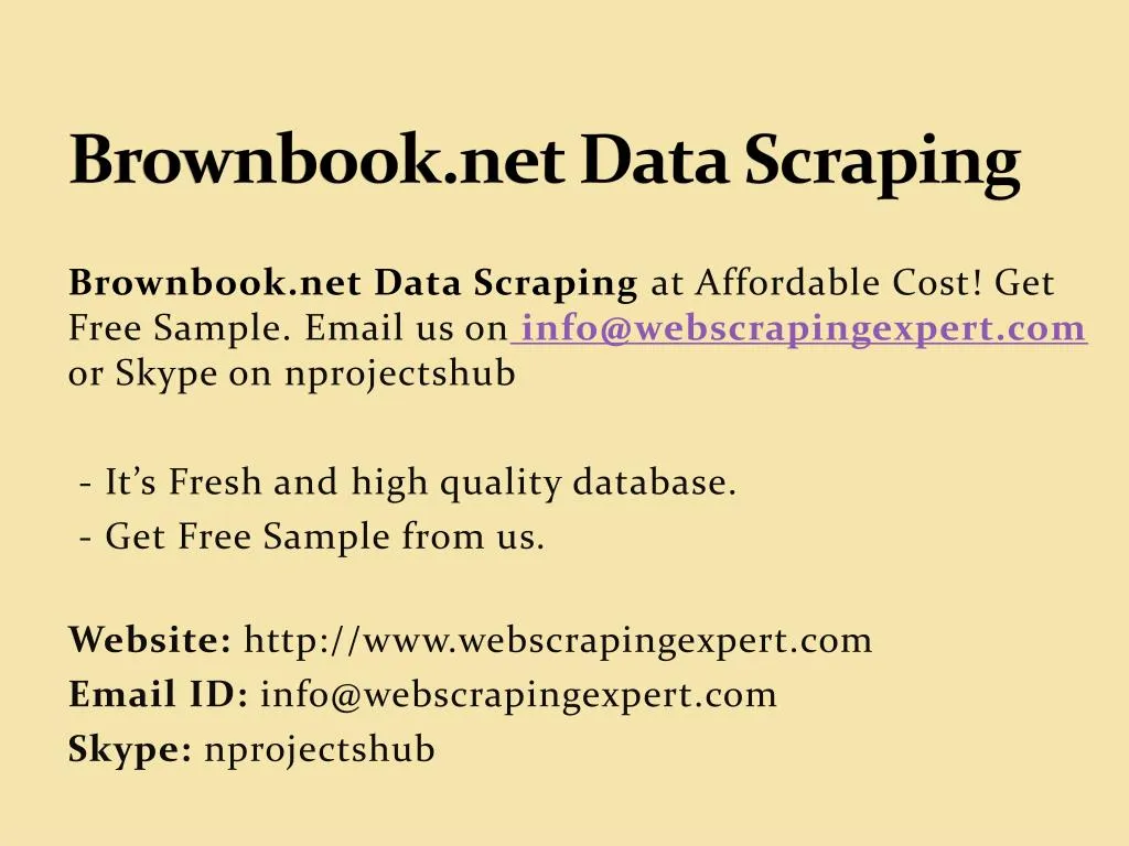 brownbook net data scraping
