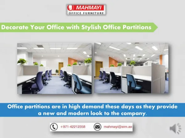 Comfortable and Spacious Office Partitions