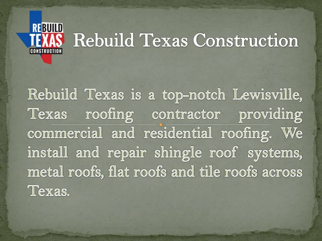 rebuild texas construction