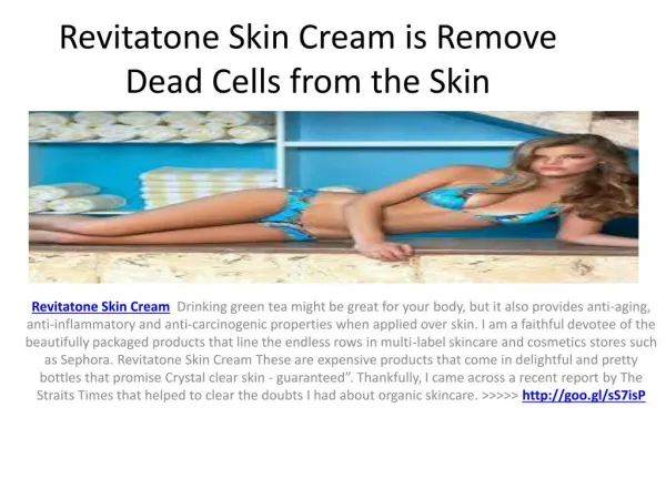 Revitatone Skin Cream - Enhance Skin By Reducing Wrinkles