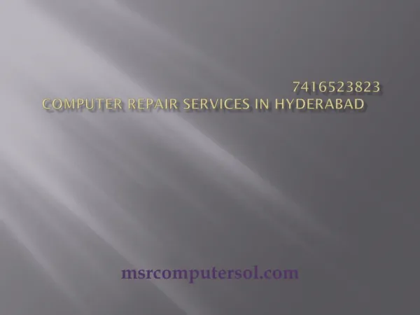 Computer repair services in Hyderabad at doorstep