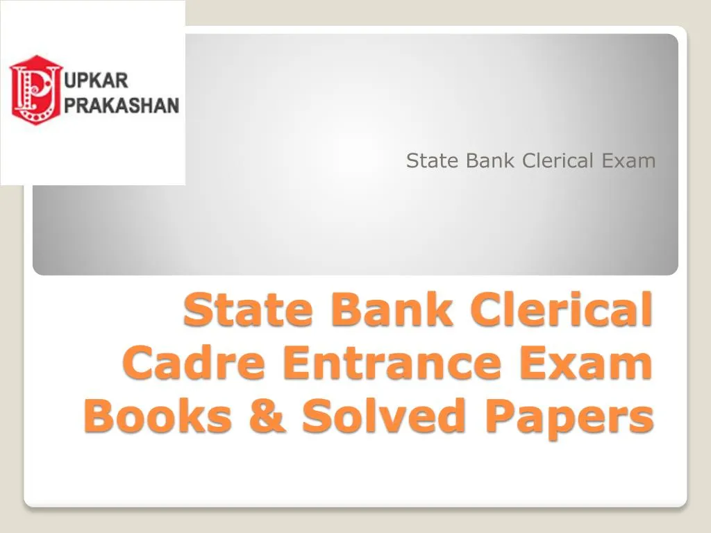 state bank clerical cadre entrance exam books solved papers
