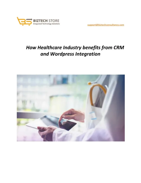 How Healthcare Industry benefits from CRM and Wordpress Integration