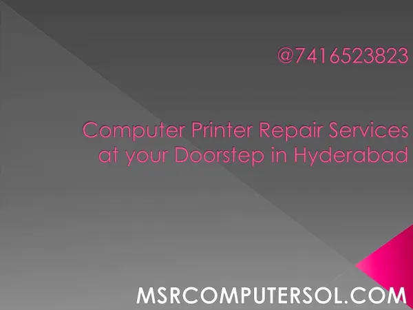 Printer repair services in Hyderabad at doorstep