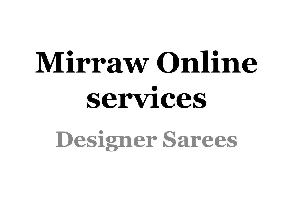mirraw online services