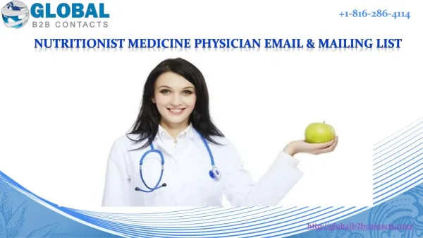 Nutritionist medicine physician Email & Mailing List