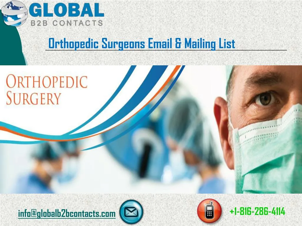 orthopedic surgeons email mailing list