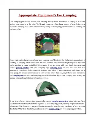 Camping Tents - slide 1