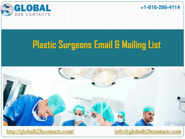 Plastic surgeons Email & Mailing List