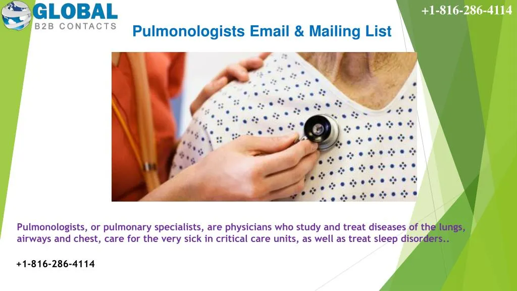 pulmonologists email mailing list