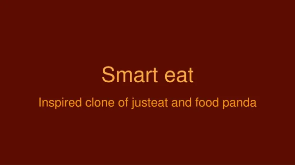 Smart Eat clone scripts