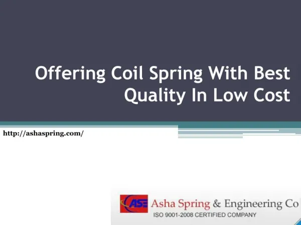 Offering Coil Spring With Best Quality In Low Cost
