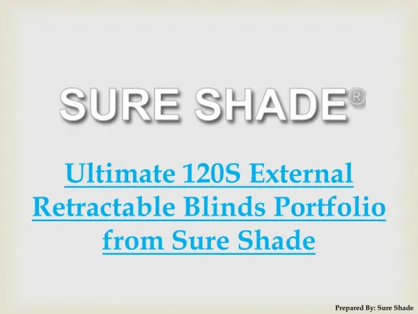 Ultimate 120S External Retractable Blinds Portfolio from Sure Shade