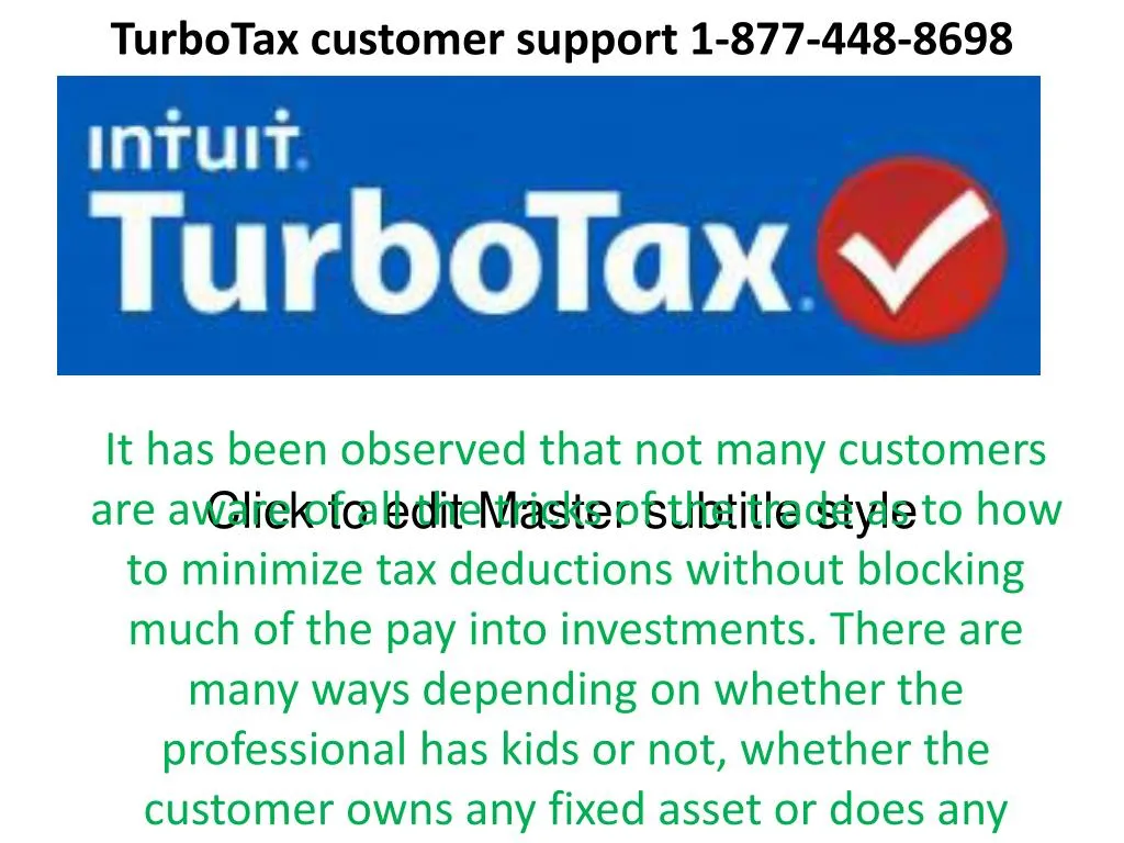 turbotax customer support 1 877 448 8698