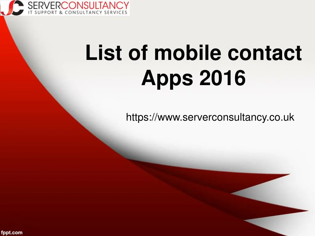 list of mobile contact apps 2016