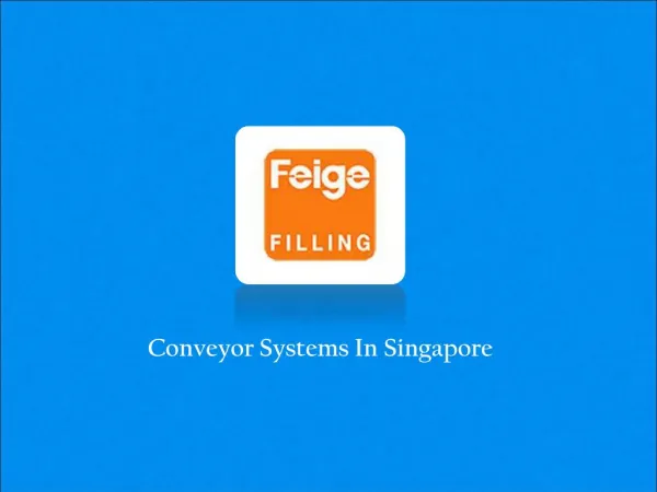 Conveyor Systems In Singapore