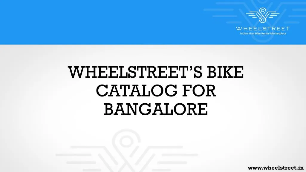 wheelstreet s bike catalog for bangalore