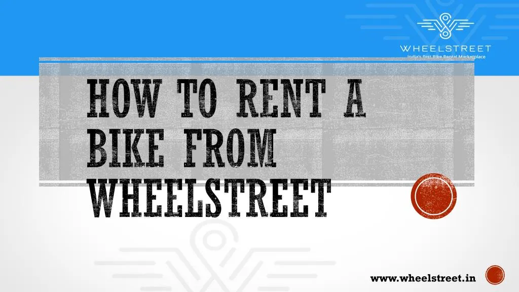 how to rent a bike from wheelstreet
