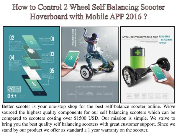 How to Control 2 Wheel Self Balancing ScooterHoverboard with Mobile APP 2016 ?