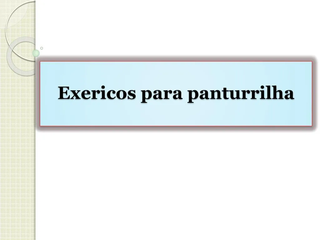 exericos para panturrilha